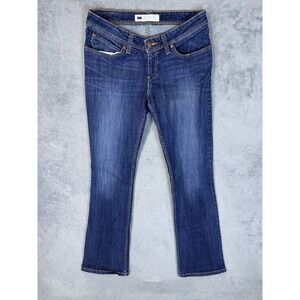 Levis Jeans Womens 13M Blue Dark Wash Denim Bold Curve‎ Low Rise Bootcut Stretch
